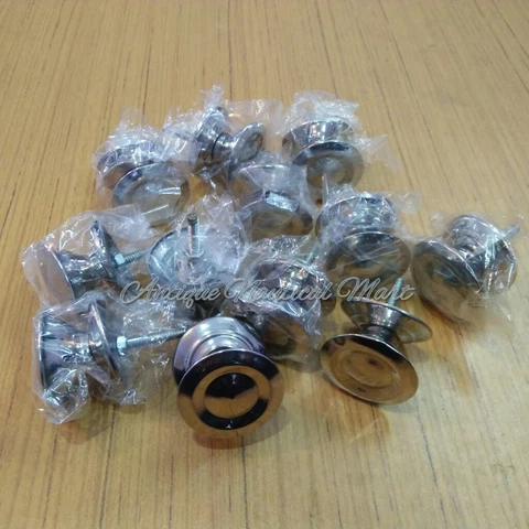 Lot of 12 Pcs Vintage Metal Door Drawer Knob Handle Pull Cover