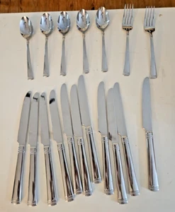 Reed & Barton 18/10 Imperial Perlenmuster Edelstahl Silberbesteck gemischt 18 Teile - Bild 1 von 13