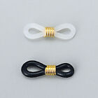 20pcs White/Black Eye Glasses Spectacle Chain Strap Holder Rubber Loop Ends 21mm
