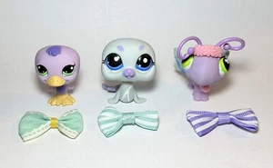 Littlest Pet Shop Blue And Purple Theme #1522 Duck #1732 Seal #93 Butterfly - Picture 1 of 3