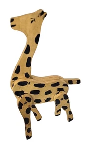 Giraffa giocattolo vintage in legno fatto a mano per bambini altezza 11 1/2" parti mobili - Foto 1 di 6
