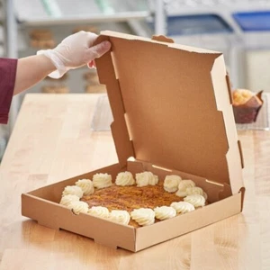 12" x 12" x 2" Kraft Corrugated Plain Pizza Box - 50/Case FAST Shipping ! - Picture 1 of 4