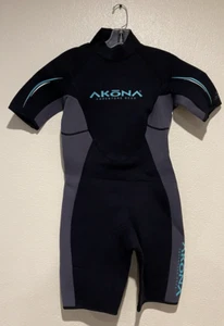 Akona muta corta donna 3 mm Tiffany immersioni subacquee surf taglia 9 - Foto 1 di 5