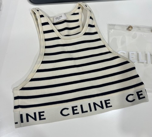 Reggiseno sportivo rete Celine crema navy