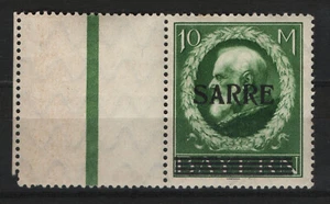 Saargebiet 1920, 10 Mark SARRE- Aufdruck auf Bayern, Leerfeld, Falz (Mi. 31) - Bild 1 von 2