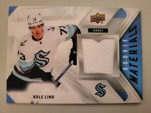 Tarjeta Jersey Kole Lind 2021-22 UD Serie 2 Novato Materiales - Imagen 1 de 2