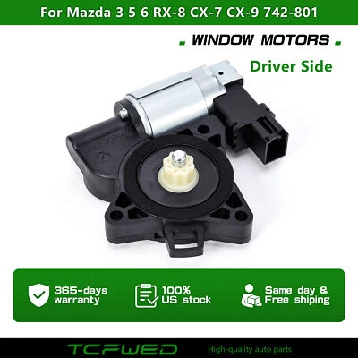 Motor regulador ventana eléctrica para Mazda 3 5 6 RX-8 CX-7 CX-9 lado del conductor 742-801 Foto 1 de 4