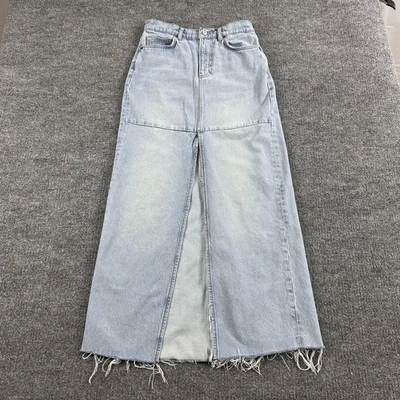 Reformation Skirt Womens 25 Tazz Maxi Denim Light Wash Boho Indie Western Chic - Image 1 of 4