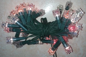 Guirlande Électrique Lumineuse Noël Ancienne 50 Lampes couleur non clignotante J - Imagen 1 de 4