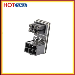 ATX 6 Pin Female to Male 180 Degree Down Angled Adapter for Graphics Card - Bild 1 von 10