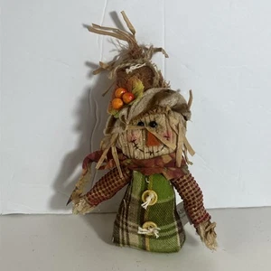 Vintage scare crow halloween thanksgiving fall harvest decor 7” tall - Picture 1 of 9