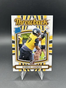 2025 Panini Donruss Throwback Derrick Harmon Rookie Pittsburgh Steelers - Picture 1 of 2