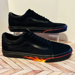 Vans Old Skool Herren 12 Flame Wall Schwarz Wildleder Sneaker VN0A38G1Q8Q Skaterschuhe - Bild 1 von 8