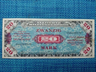 🇩🇪 Allied Occupied Germany 20 mark 1944 P-195a VF Banknotes 112125-17 - Image 1 of 4