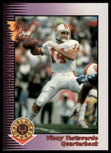 1992 Wild Card #7 Vinny Testaverde Field Force Tampa Bay Buccaneers NM+ - Picture 1 of 2