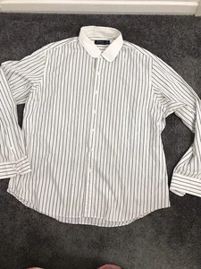 Polo Ralph Lauren White Black Pinstripe Shirt Size XXL - Picture 1 of 7