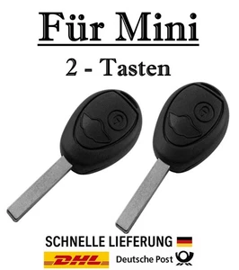 2x Ersatz Autoschlüssel Gehäuse für Mini - 2-Tasten PKW Fernbedienung - KS13 - Picture 1 of 4