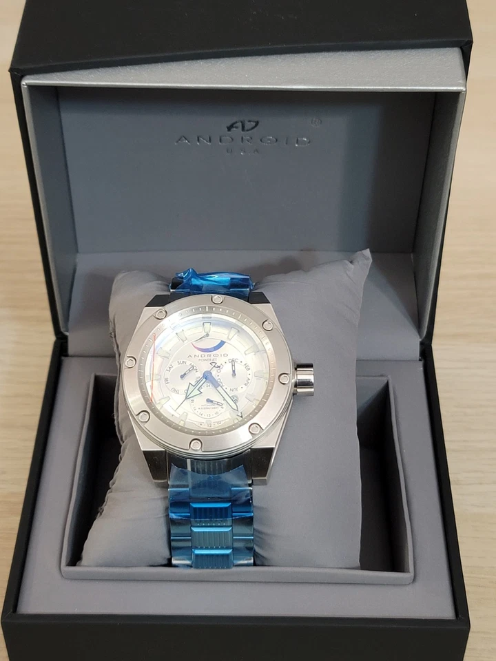 Android Automatic Powerjet 9100 Champagne Gold Dial Stainless Steel Watch Ad554