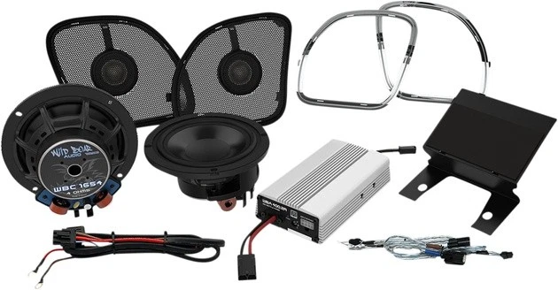Hogtunes Wild Boar Front Speaker & Amplifier Kit 400W Harley Davidson Road Glide - Image 1 of 1