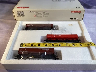 HO Marklin 48451 DB Cargo Dump Car Set of 3 - Image 1 of 4