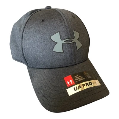 Under Armour шляпа мужская L/XL уголь серый Flex бейсбольная кепка UA Pro Fit новый - Изображение 1 из 2