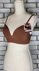☆ NWT Maidenform Women's Seamless Bralette Wirefree Size Medium Brown - Picture 1 of 10