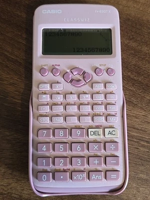 Casio FX-83GT X Classwiz Scientific Calculator Pink Tested Working, With Cover - Image 1 of 4