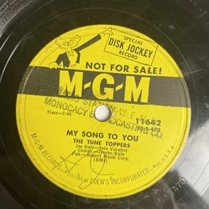 10" 78 RPM-Tune Toppers-Dragnet Polka/My Song to You/MGM 11642 - Foto 1 di 4