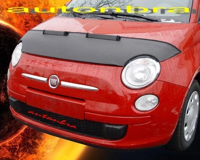 Bra for Fiat 500 Abarth manufactured from 2007 stone chip protection hood bra car mask tuning - Image 1 of 4