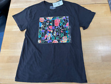 Run DMC Black Floral Logo Short Sleeve T-Shirt - Men's Sz M NEW