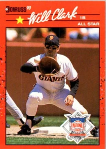1990 Donruss - Will Clark #707 "Recent Major League Performance" above Stats - Picture 1 of 2