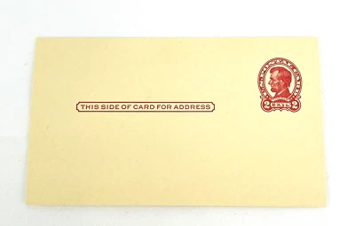 Unused Vintage 1952 USA Cover Postcard Sc#UX43 President Lincoln Red #1C - Image 1 of 4
