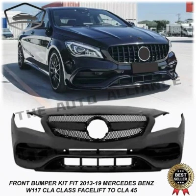 Front Bumper Kit Fit 2013~2019 Mercedes-Benz W117 CLA Class Facelift to CLA 45 - Image 1 of 4