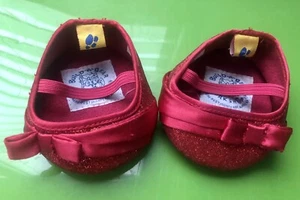 Build a Bear rot glitzernde Schuhe Mary Janes Rubin Hausschuhe harte Sohle Dorothy - Bild 1 von 1