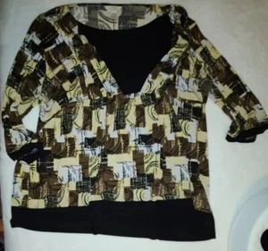 Blusa para mujer talla grande CK Banks manga 3/4" 3X - Imagen 1 de 5