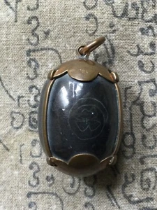 Seltener großer schwarzer Leklai magischer Anhänger Top Schutz Lucky Life Thai Buddha Amulett - Bild 1 von 10