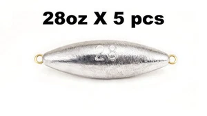 Sumidero de pesca de torpedos de arrastre en línea 28 oz - 5 piezas - Imagen 1 de 1
