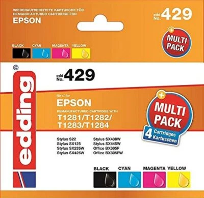 edding 429 Tintenpatrone multipack ersetzt epson T1285 T1281 T1282 T1283 T1284 - Bild 1 von 4