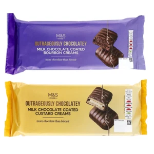 M&S dunkle Schokolade weiße Milch Pudding Bourbon cremefarbene Kekse - Bild 1 von 5