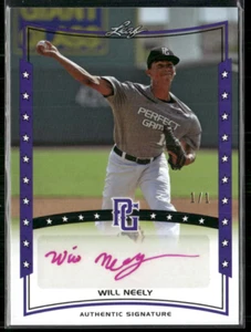 Will Neely 2014 Leaf Perfect Game Purple Auto 1/1 - Picture 1 of 2