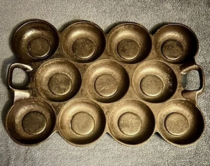 Antique GF Filley #10 Cast Iron Gem Pan 11 Cups 12”x8” - Picture 1 of 7