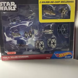 Mattel Hot Wheels Starships 11 Pack Star Wars Hero & Villain Die Cast Exclusive - Picture 1 of 2