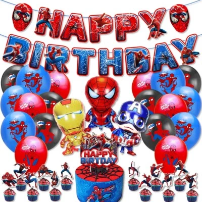 Spiderman Party Set Party Supplies Superhero Kids Children Birthday Decoration - image 1 of 4