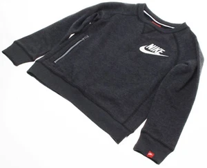 Nike Boy's Black Heather Logo Sweatshirt Size 4 - Picture 1 of 5