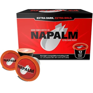 Napalm Kaffee Extra Dark Roast, 100 Prozent Arabica, Einzelportion Tassen  - Bild 1 von 12