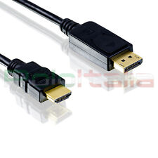 Cavo da 1 a 10m DisplayPort to HDMI cable adattatore prolunga audio video tv pc