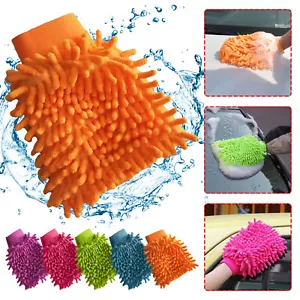 1X Microfibre Glove Car Care Kitchen Household Wash Washing Cleaning Mit Clean - Picture 1 of 14