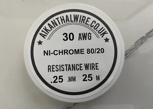 Competition Wire 28-30 AWG Nichrome Nickel Chrome 80/20 Resistance Wire 25M - Picture 1 of 4