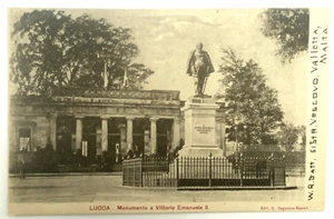Lucca Italien Vintage Postkarte um 1900 Statue Victor Emmanuel II, Malta W. R. Gatt - Bild 1 von 4