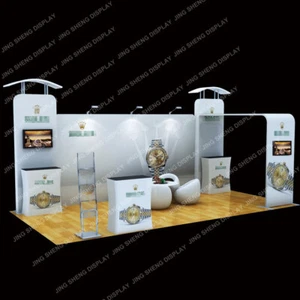 Display personalizzati stand fieristica 20 piedi con supporto ad arco montaggio TV contatori - Foto 1 di 7